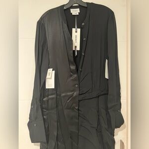 DKNY women’s NWT black button down size 12